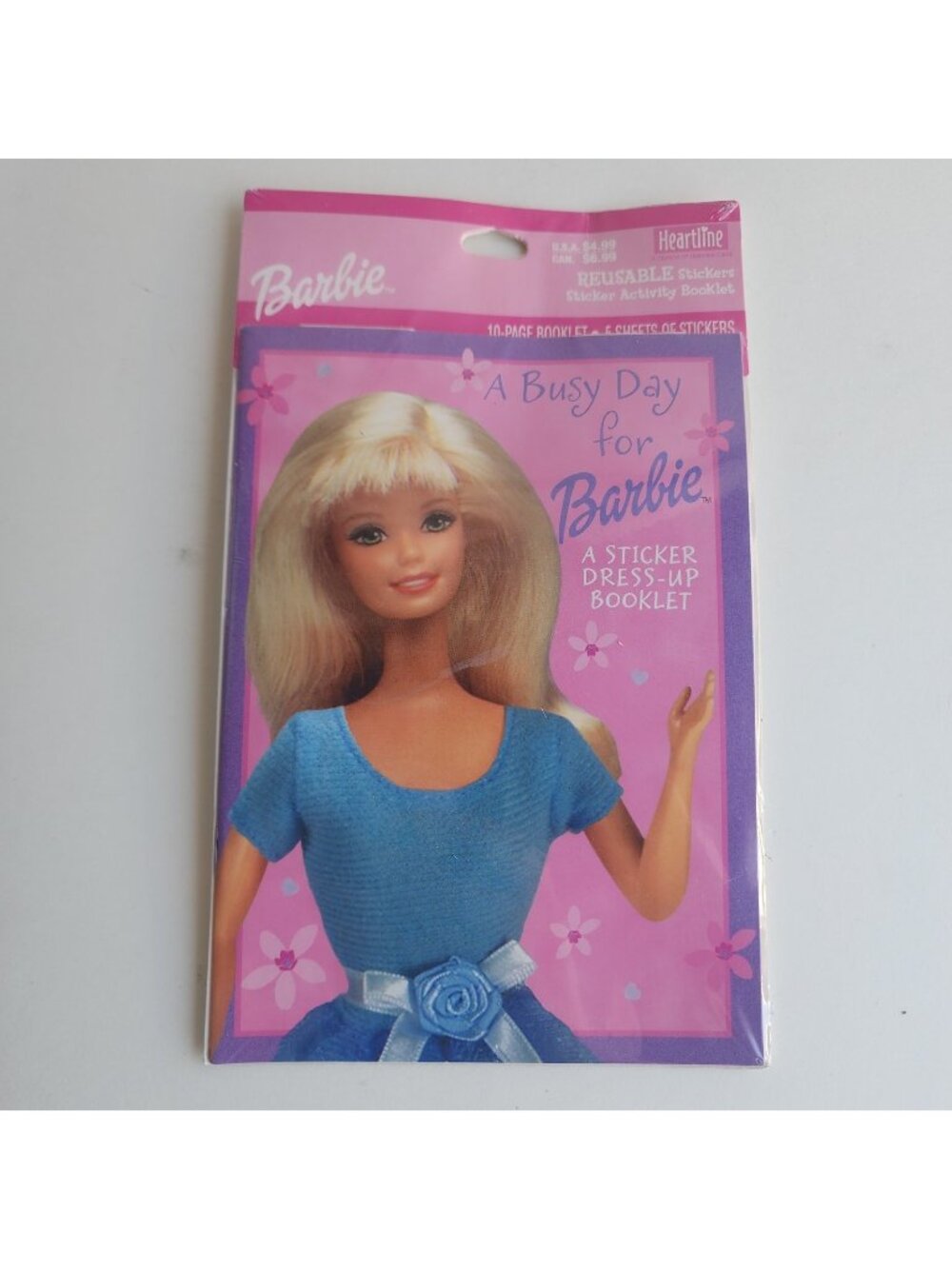 HEARTLINE 1997 A BUSY DAY FOR BARBIE STICKER DRESS UP BOOKLET + STICKERS